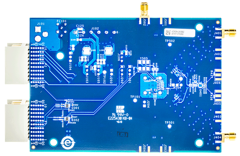 AD9284 Evaluation Board - Bottom View