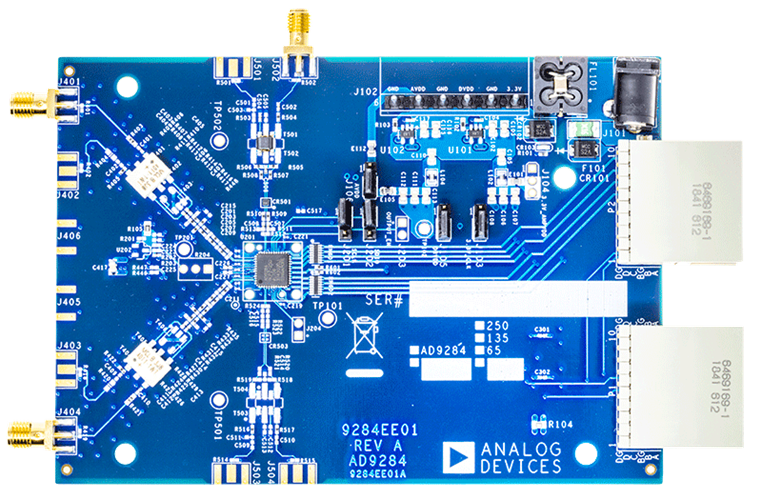AD9284 Evaluation Board - Top View