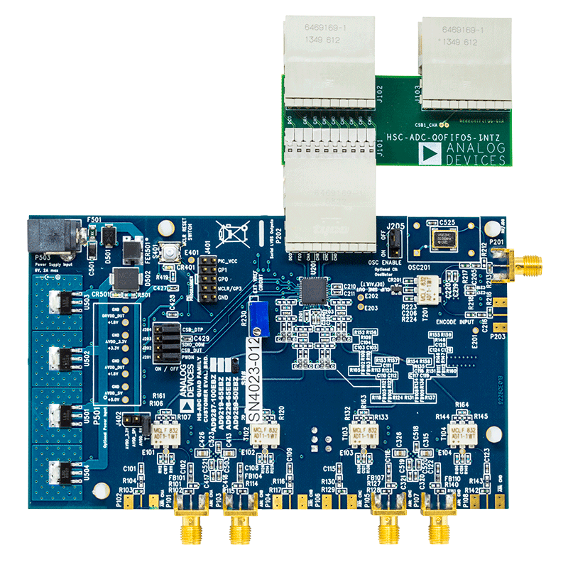 AD9287-100KITZ Evaluation Board - Top View