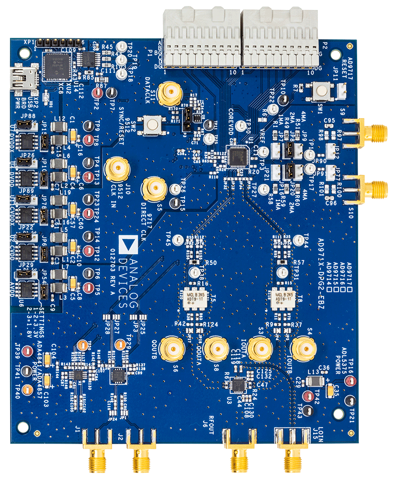 AD971x Evaluation - Top View