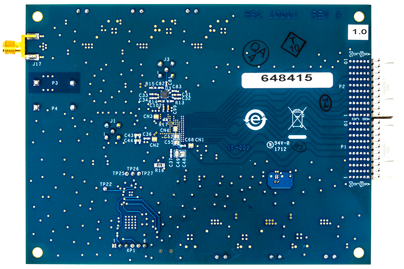 AD9739A-EBZ Evaluation Board - Bottom View