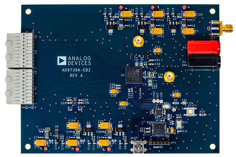 AD9739A-EBZ Evaluation Board - Top View