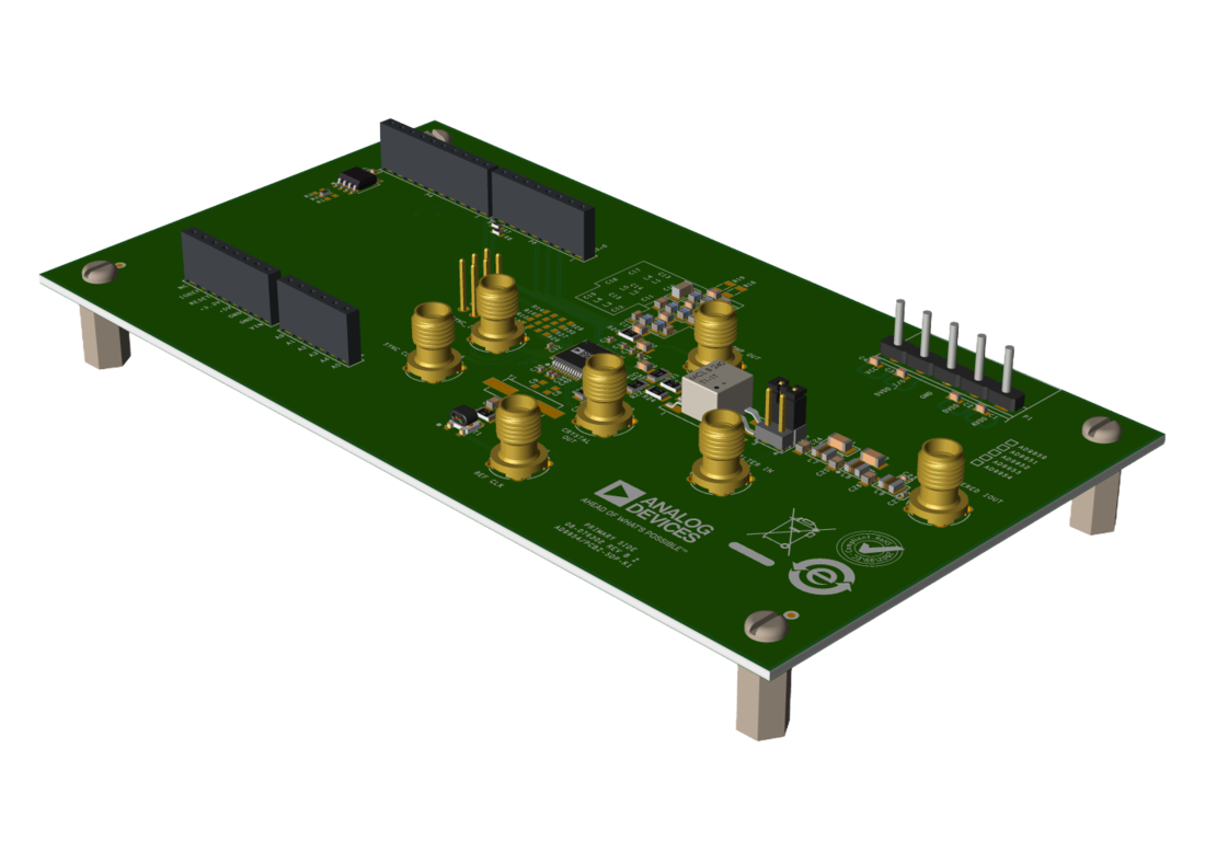 EVAL-AD9951 Evaluation Board Angle View