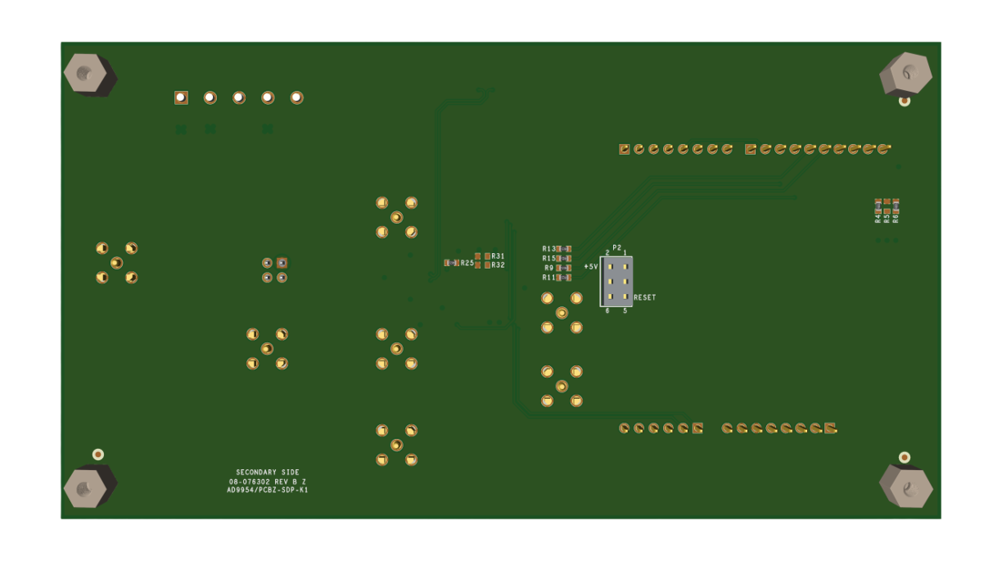 EVAL-AD9952 Evaluation Board Bottom View