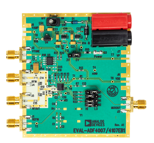 ADF4007 Evaluation Board - Top View