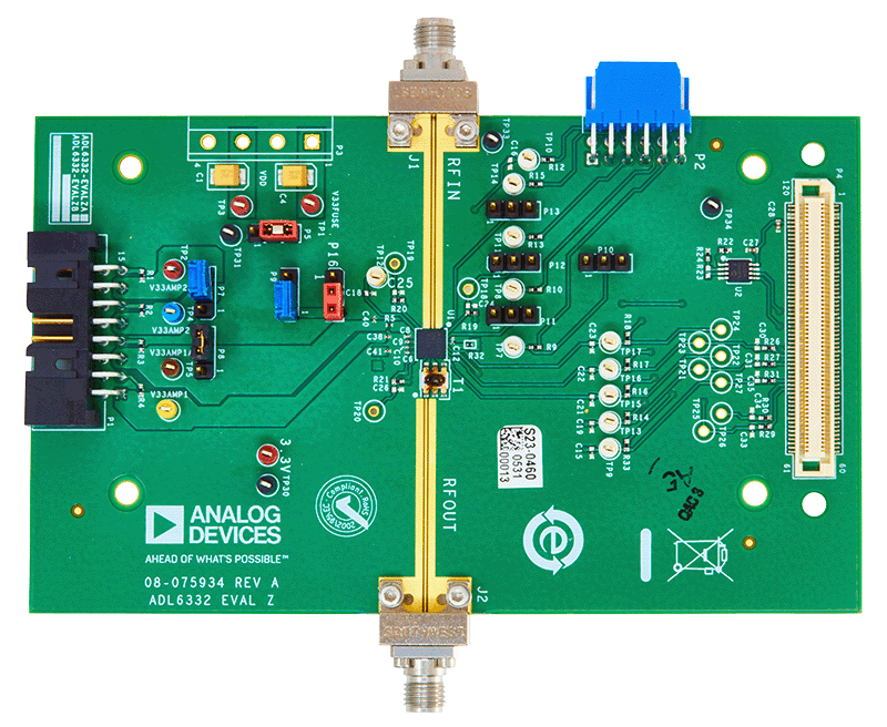 EVAL-ADL6332 Board Photo Top View