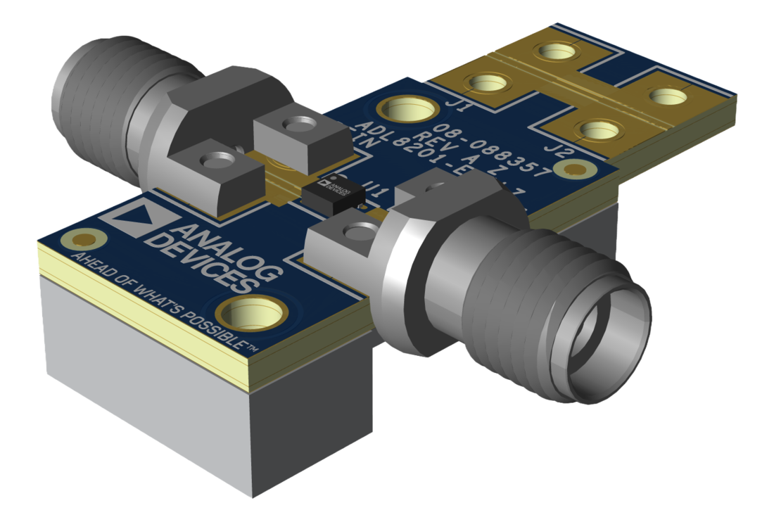 EVAL-ADL8201 Evaluation Board Angle View