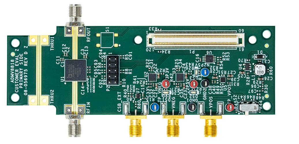 ADMV8818 Evaluation Board - Top View