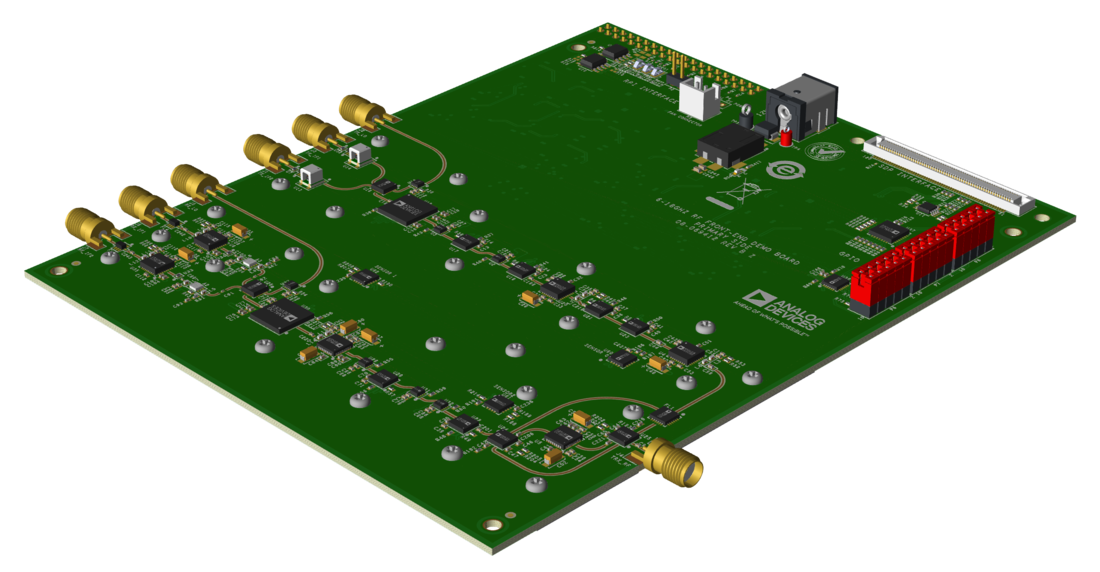 EVAL-ADMX7103 Evaluation Board Angle View