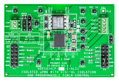 ADP1034CP-1-EVALZ Evaluation Board - Top View
