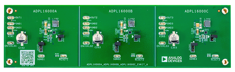 ADPL16000EVKITA/B/C Board Photo Top View