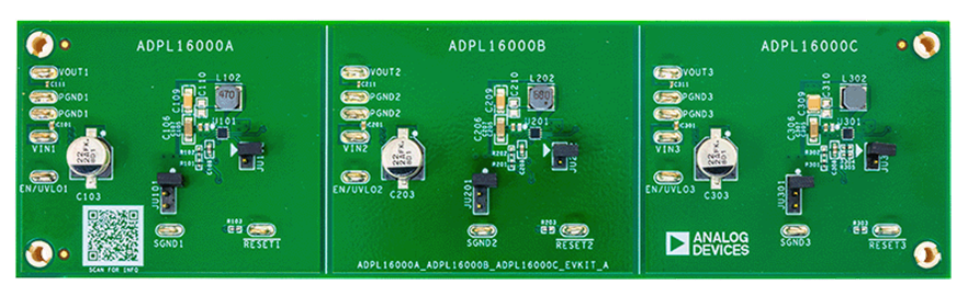 ADPL16000EVKITA/B/C Board Photo Top View