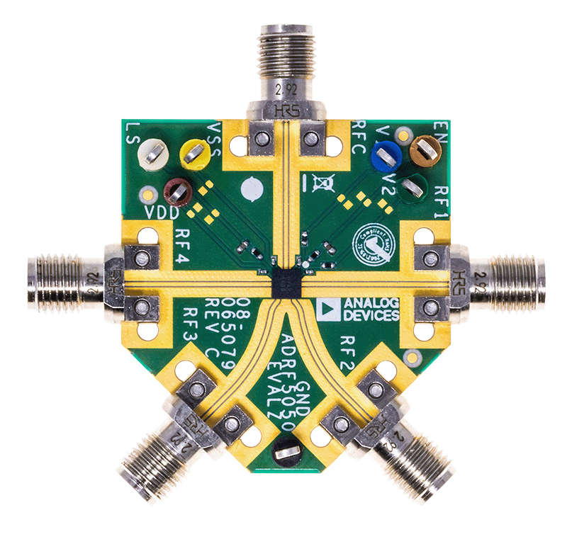EVAL-ADRF5051 Board Photo Angle Top View