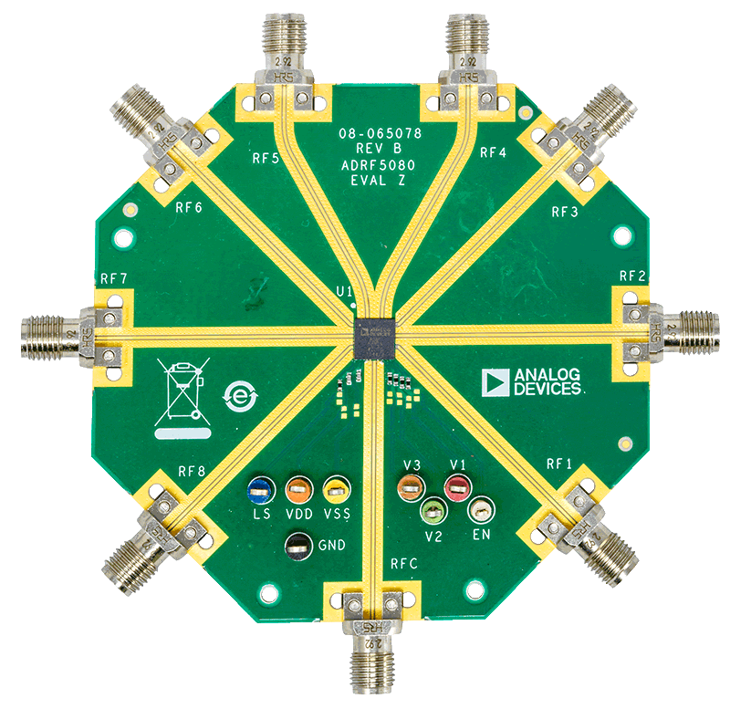 ADRF5080 - Evaluation Board - Top