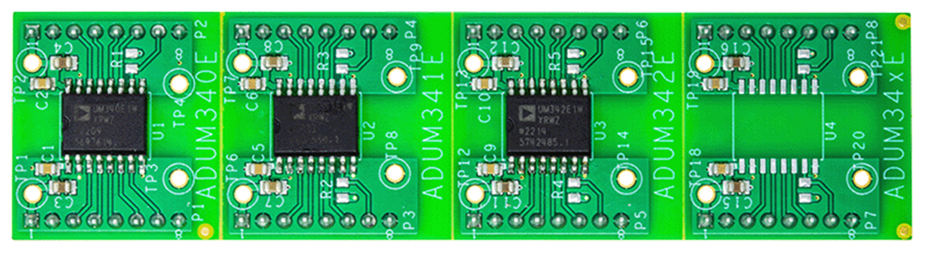 EVAL-ADUM34XEEBZ Evaluation Board - Top View