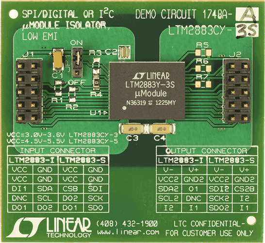 DC1748A-A-LTM2883CY-3S Demo Board