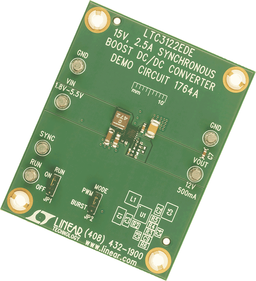 DC1764A-LTC3122EDE Demo Board