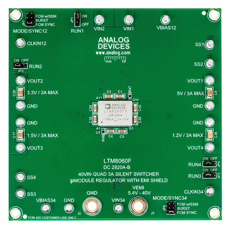 DC2820A-B Board Photo Top View