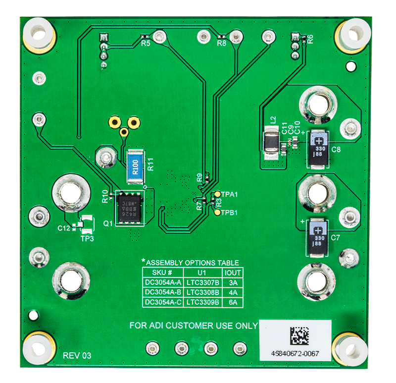 DC3054A-B Evaluation Board - Bottom View