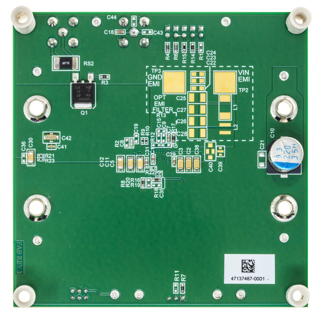DC3107A Evaluation Board Photo Bottom View