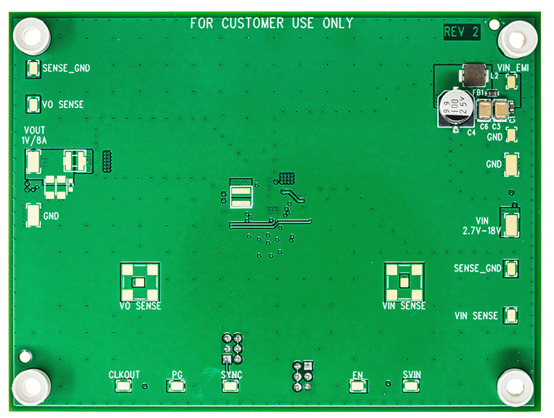 DC3219A Evaluation Board - Bottom View