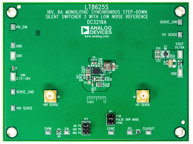 DC3219A Evaluation Board - Top View