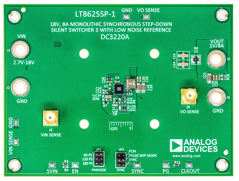 DC3220A Evaluation Board - Top View