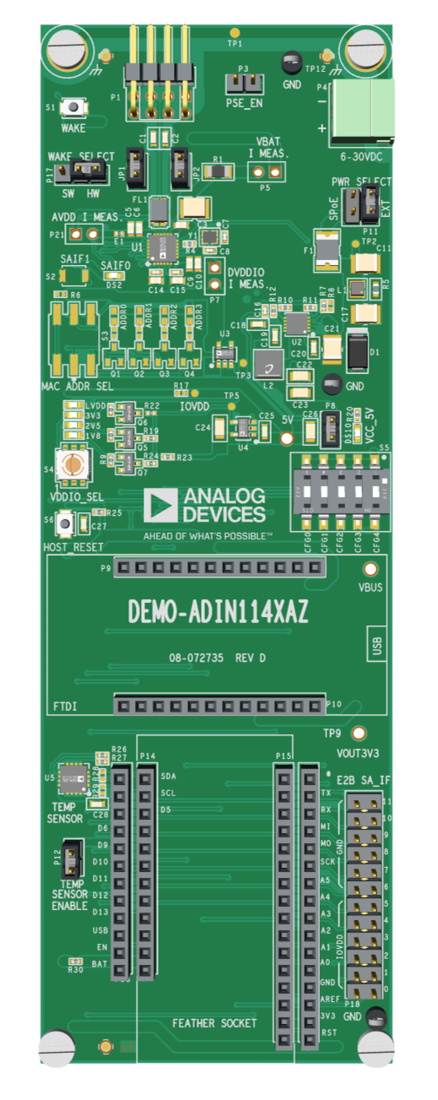 DEMO-ADIN114XAZ Top Evaluation Board