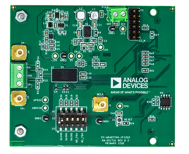 EV-ADAQ7768-1FMC1Z Evaluation Board - Top View