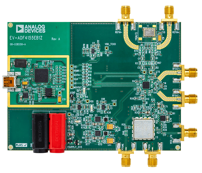 ADF4155 Evaluation Board - Top View