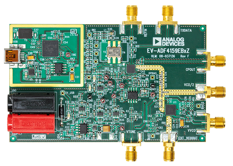 ADF4159 Evaluation Board - Top View