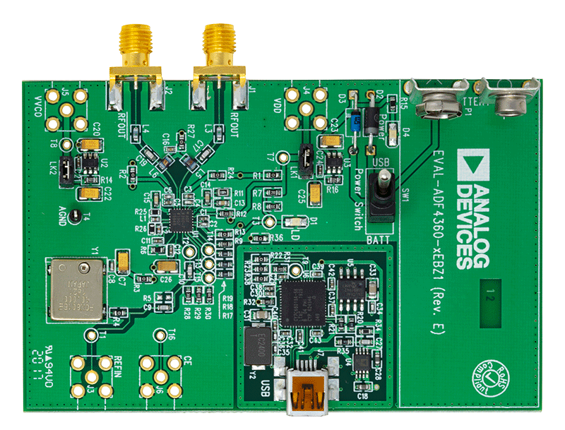 ADF4360 Evaluation Board - Top View