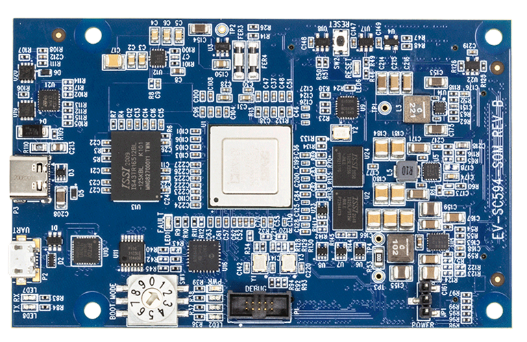 EV-SC594-SOM Evaluation Board - Bottom View