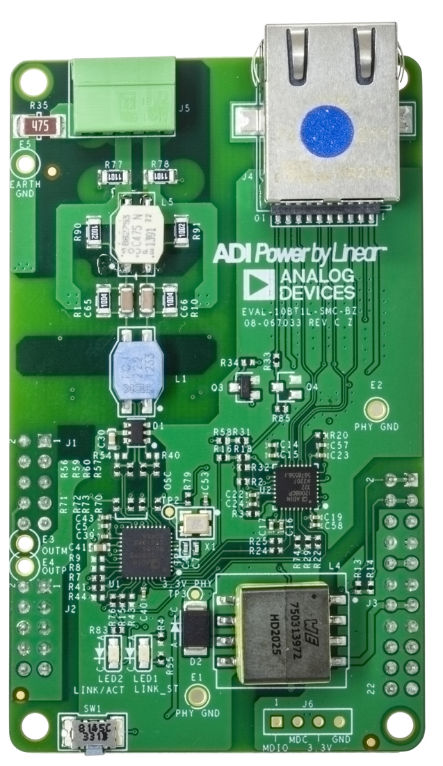 EVAL-10BT1L-SMC-BZ Top evaluation board