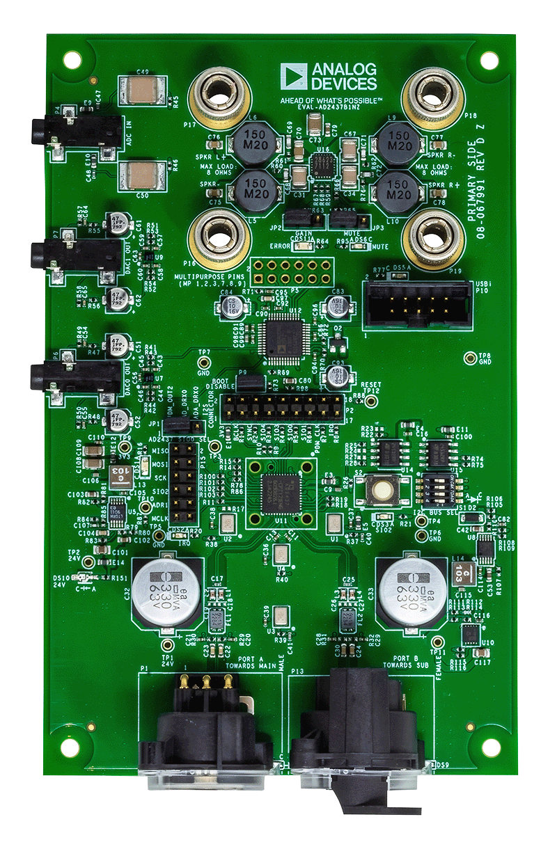 EVAL-AD2437B1NZ Evaluation Board - Top View