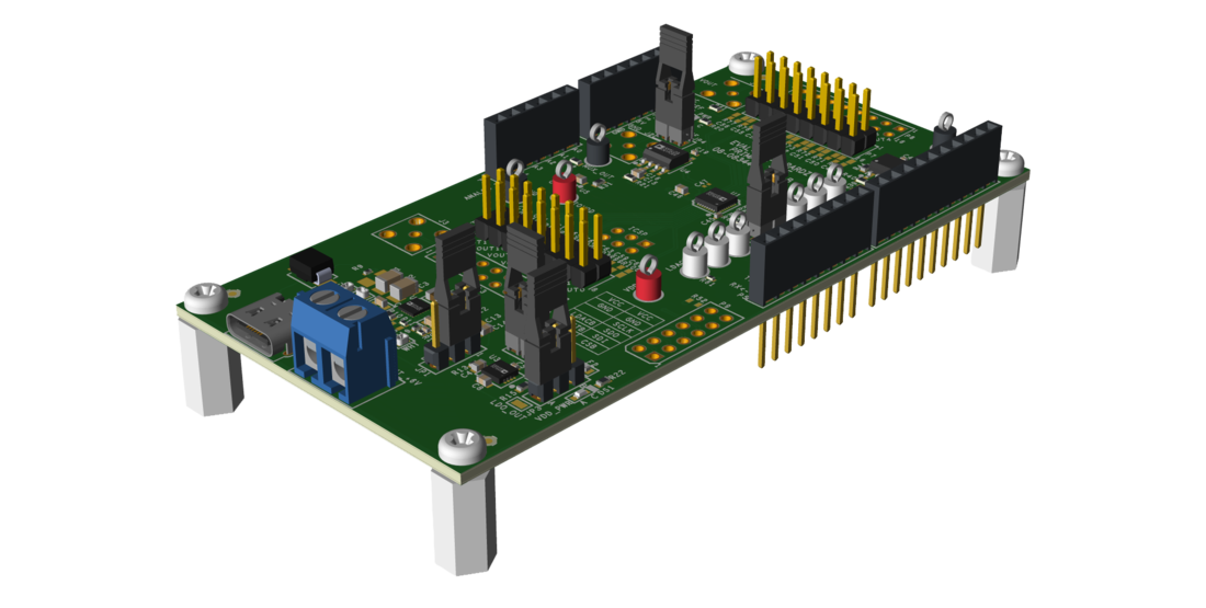 EVAL-AD3532RARDZ Evaluation Board Angle View