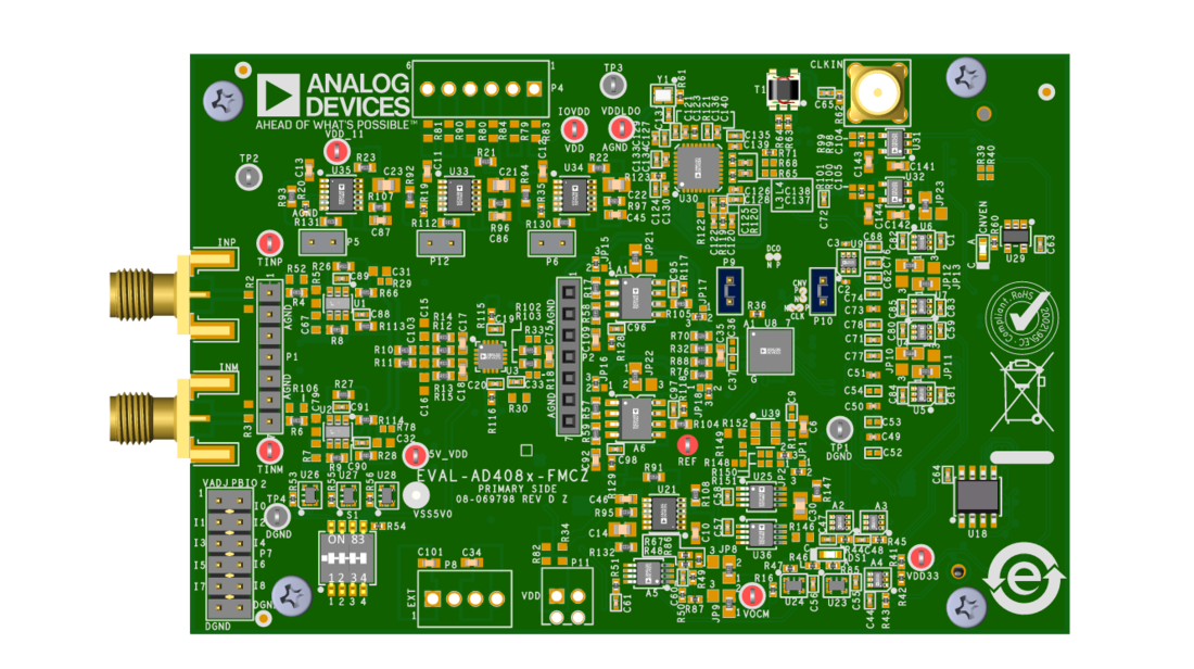 EVAL-AD4086 Evaluation Board Top View