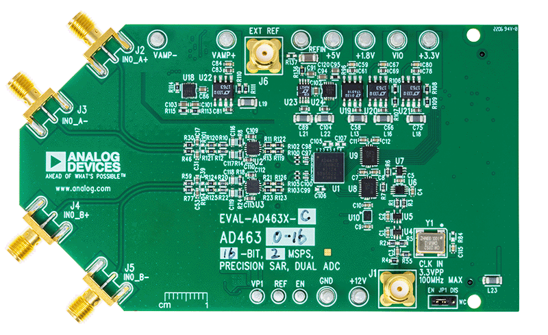 EVAL-AD4630-16 Evaluation Board - Top View