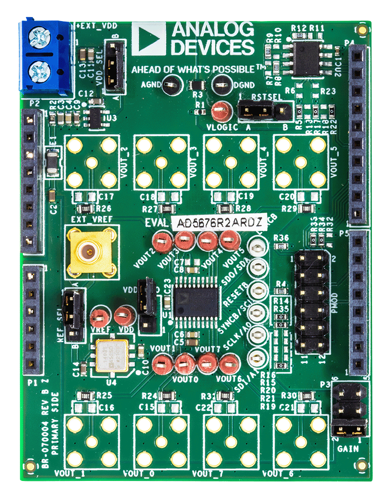 EVAL-AD5676R2ARDZ Board Photo Top View