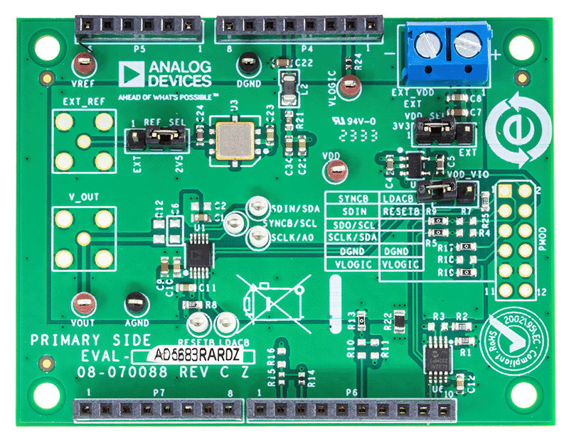 EVAL-AD5683RARDZ Board Photo Top View
