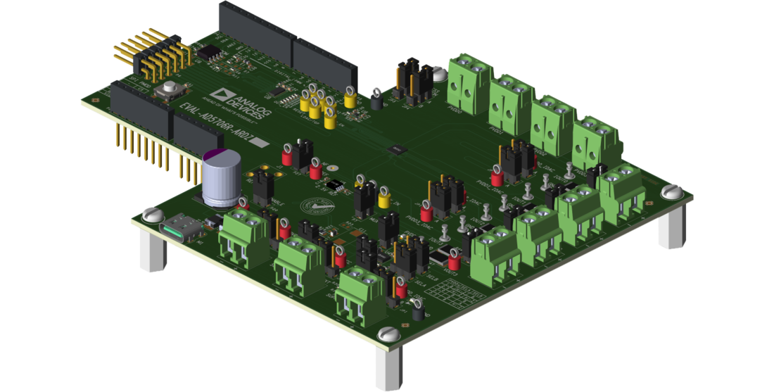 EVAL-AD5706R-ARDZ Evaluation Board Angle View