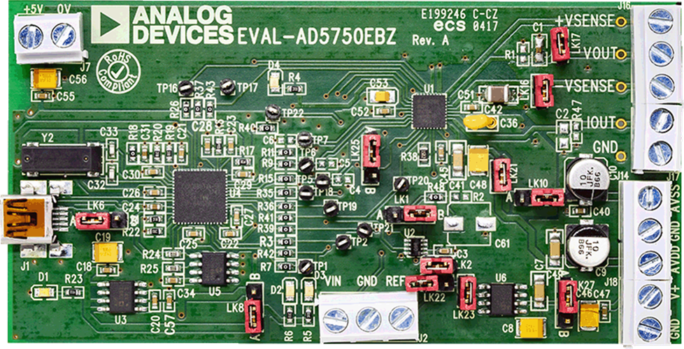 AD5750 Evaluation Board - Top View