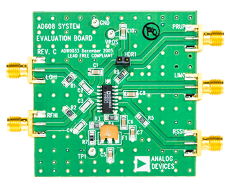 AD608 Evaluation Board - Top View
