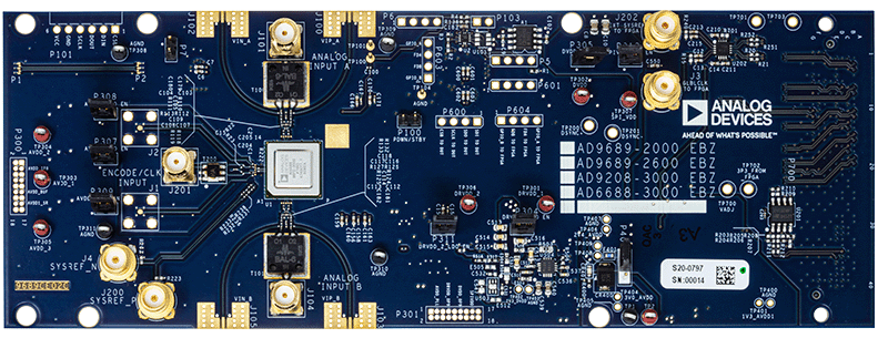 AD6688-3000EBZ Evaluation Board - Top View