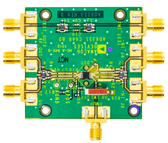 EVAL-ADA4255 Evaluation Board - Top View