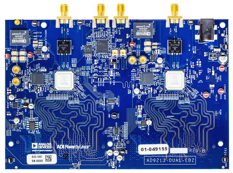 EVAL-AD9213-DUAL-EBZ Evaluation Board - Top View