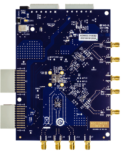 EVAL-AD9652-310EBZ Evaluation Board - Bottom View