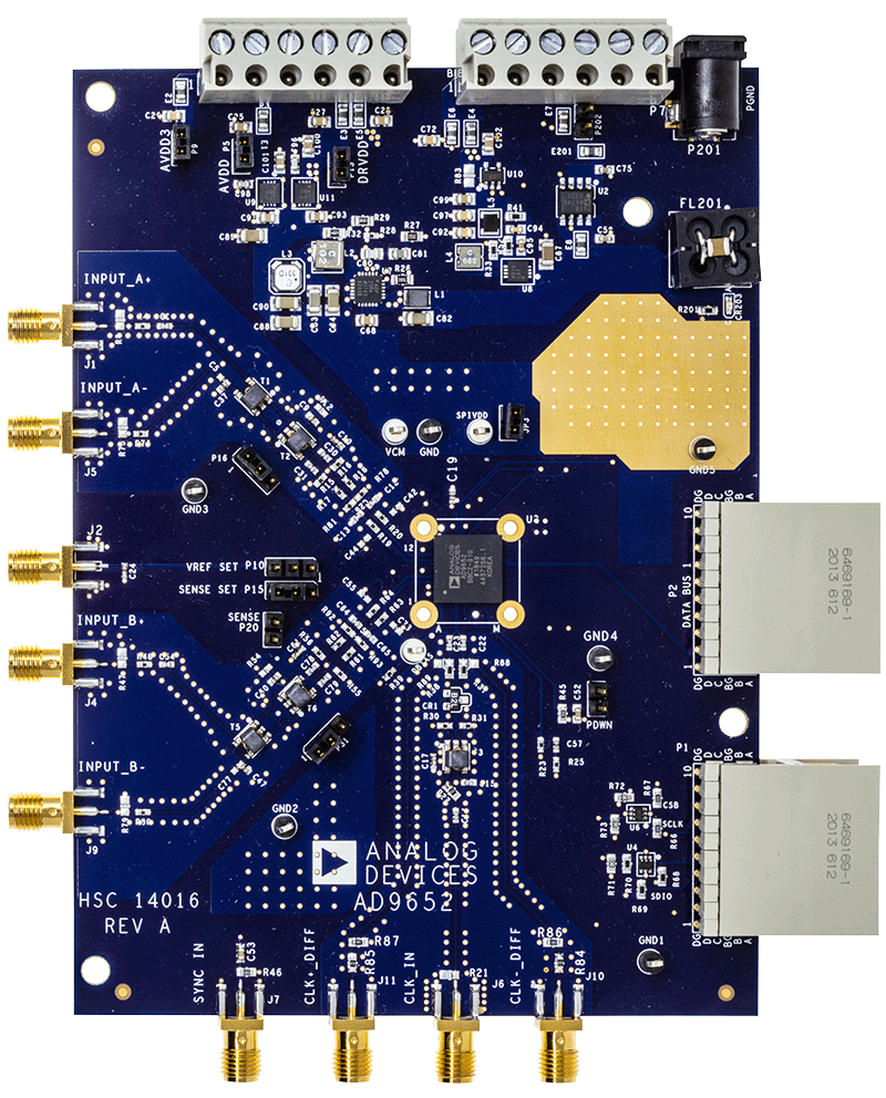 EVAL-AD9652-310EBZ Evaluation Board - Top View