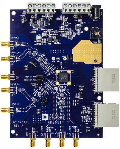 EVAL-AD9652-310EBZ Evaluation Board - Top View