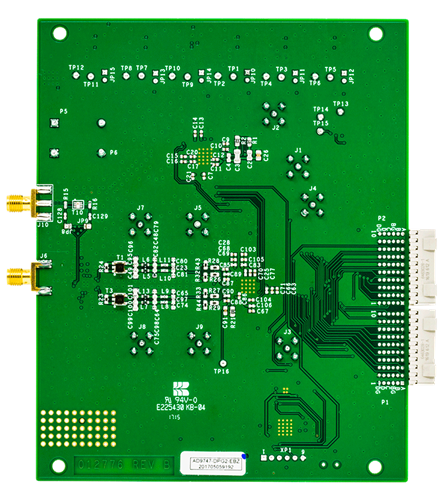 EVAL-AD9747 Evaluation Board - Bottom View